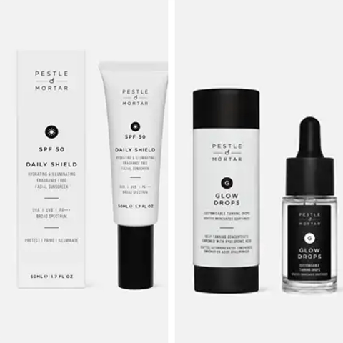 Pestle & Mortar Daily Shields spf 50 30 ml & Glow Drops 15 ml