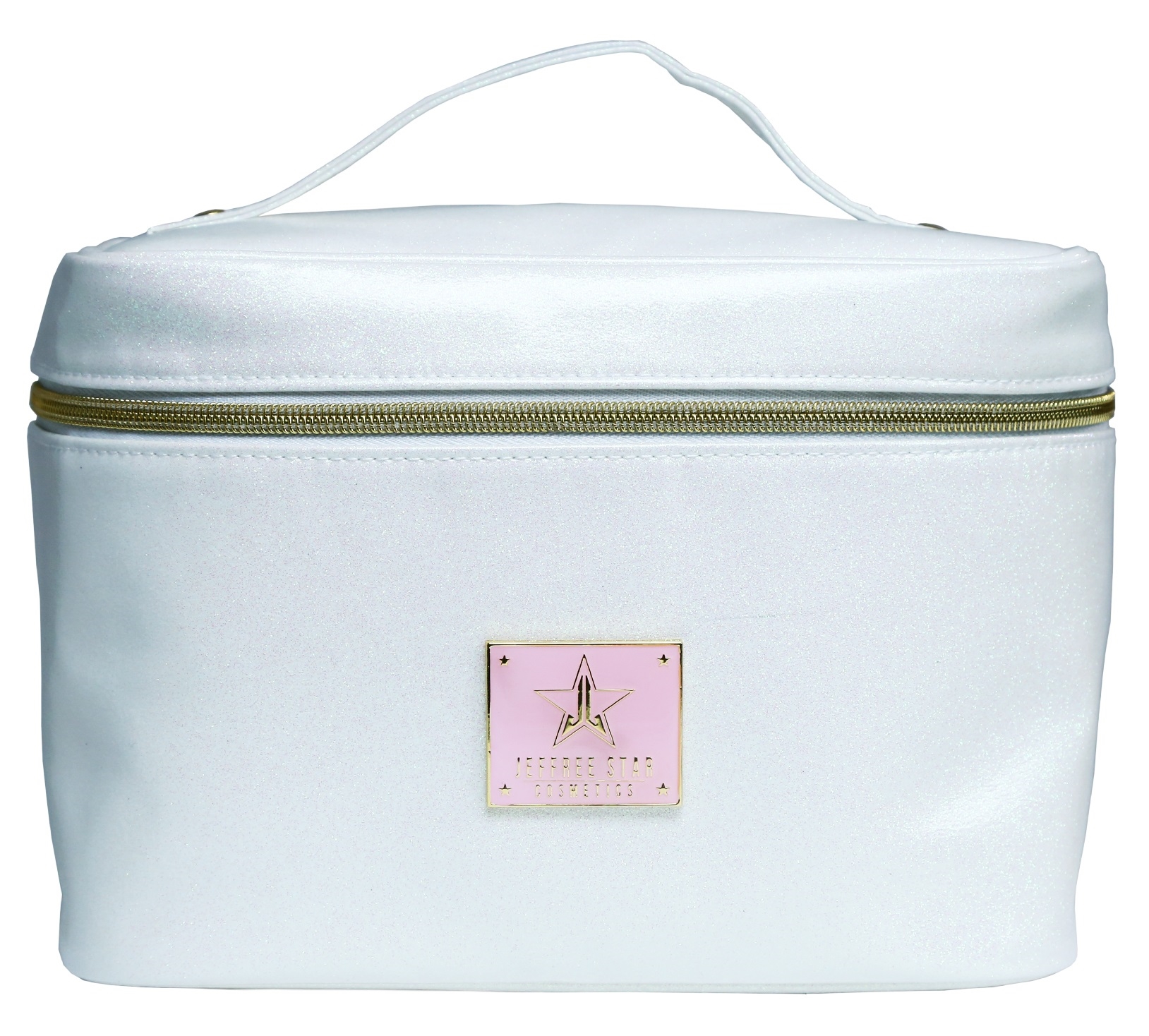Jeffree Star Cosmetics White Glitter Travel Bag