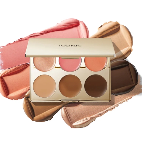 Iconic London  Multi-Use Blush, Bronze & Highlight Cream Palette 