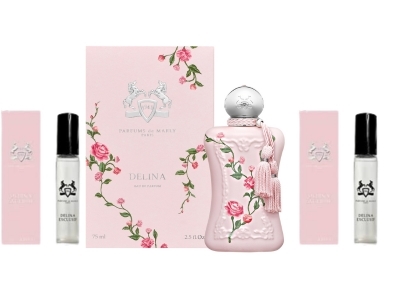 Parfums de Marly Delina  Edp 75 ml, Delina Exclusive Edp 5 ml & Delina Rose Edp 5 ml